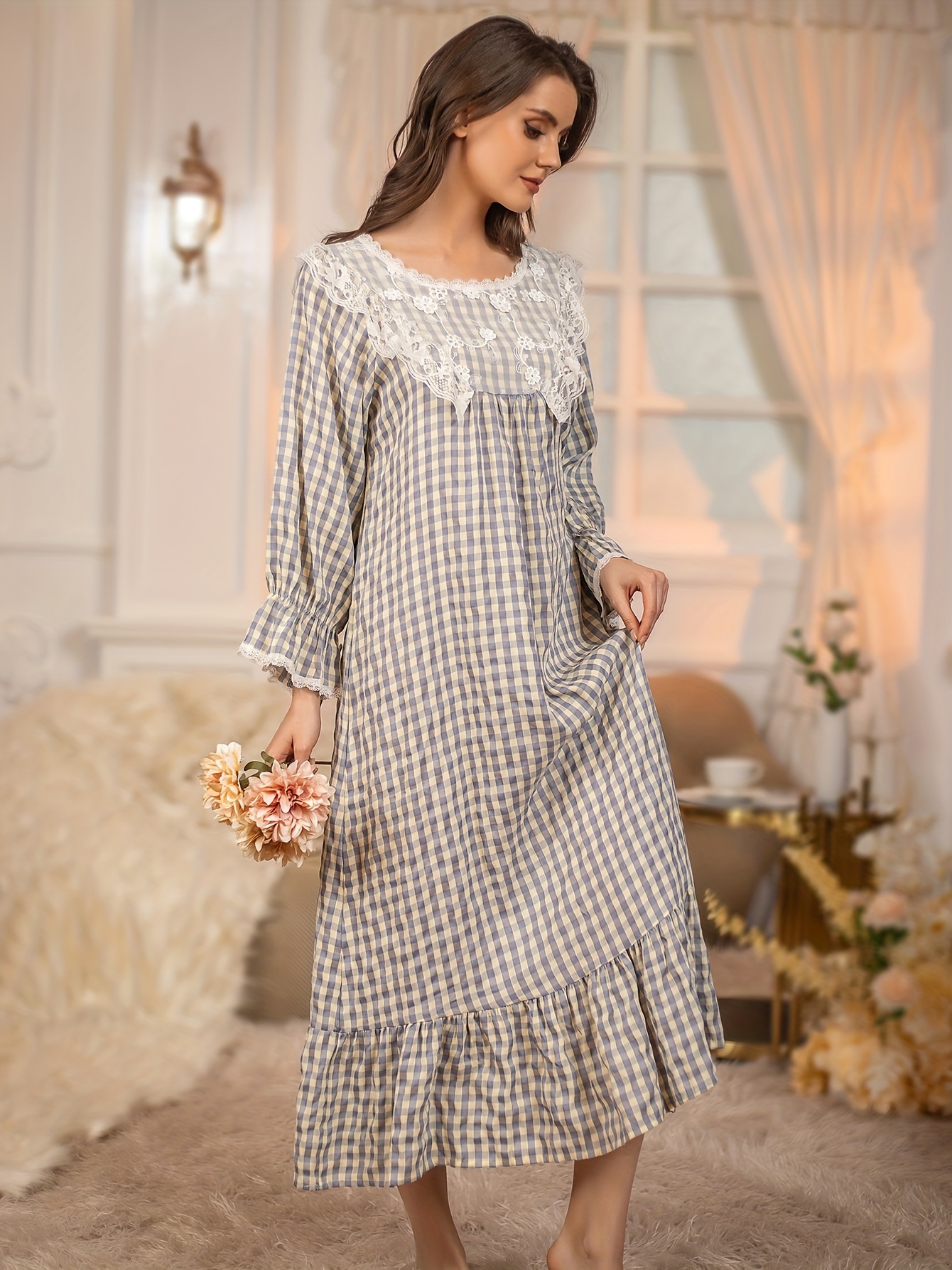 Womens Flannel Nightgown - Temu Canada