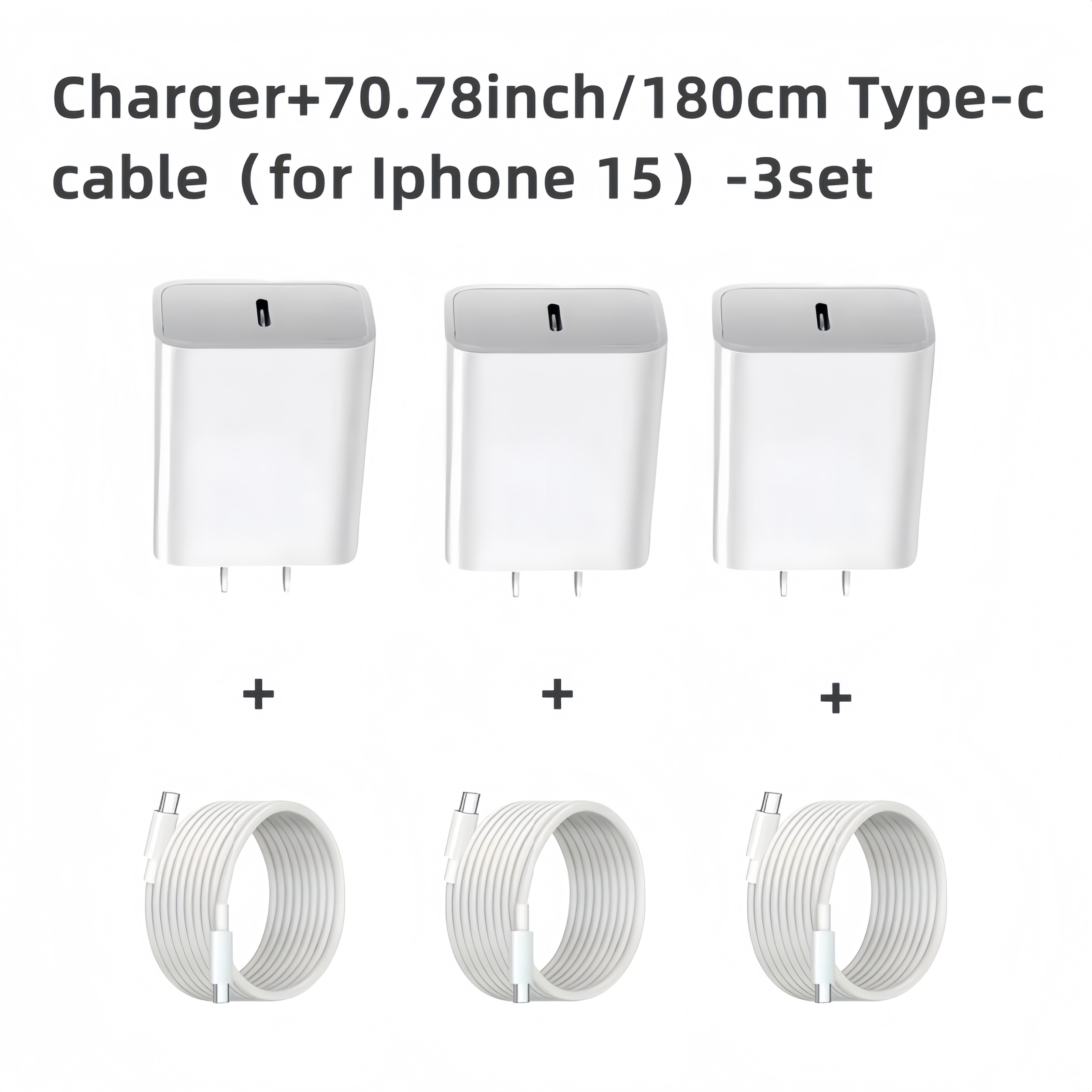Cable de 6 pies cargador rápido para iPhone 15/Pro/Max/Plus tipo C cable de  alimentación nailon USB