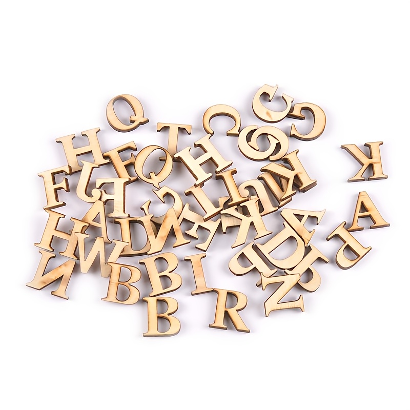 78pcs Wooden Alphabet Letter Set For Diy Crafts - 17mm Unfinished Wood Decorations, Scrapbooking & Holiday Decor