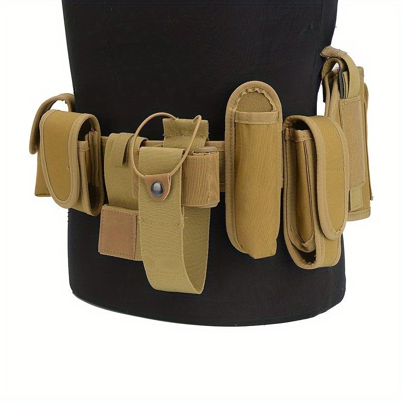 

Adjustable Oxford Cloth Waist Belt, Utility Belt Set, 10 In 1 Multifunctional Security Gear, Perfect For Security Guards