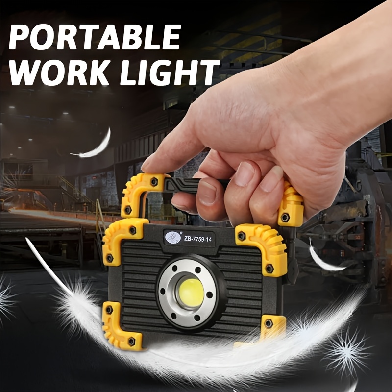 1pc Rechargeable USB Camping Lamp, Adjustable Angle Work Light, Lightweight Fishing Lantern, Bright COB Handheld Lantern, 3 Modes Nighttime Emergency Lighting Tools, LED Lamp for Hiking, Walking, Patrolling, Adventure