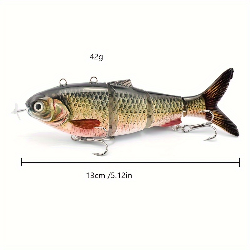 假饵单重42g不含配件重量robotic swimming lure 13cm/42  fishing lure multijointed swimbait usb rechargeable led wobbler hard lure fishing bait 商品详情 2