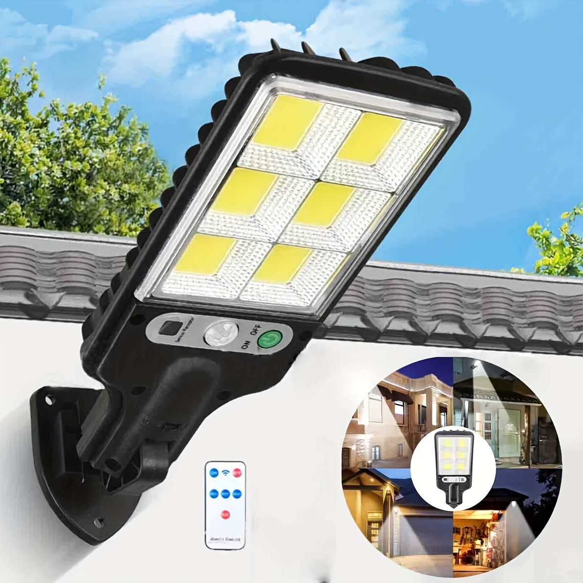 outdoor solar led wall lam 3 human body induction remote for garage door street lighting details 1