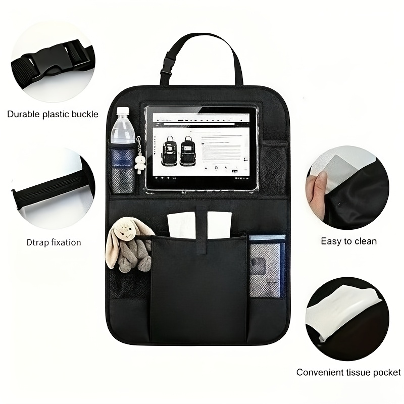 TEMU Car Seat Storage Bag, Seat Back Storage Bag, Multifunctional Storage Bag, Car Hanging Bag, Rear Seat Anti Kick, Christmas Halloween Thanksgiving