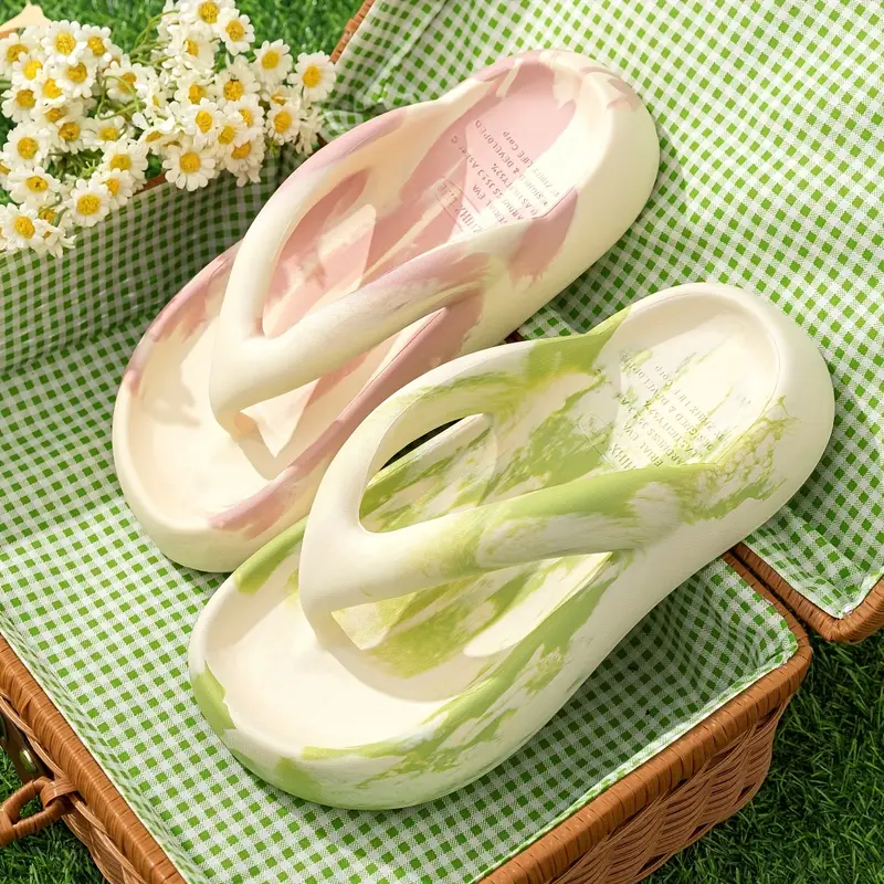 unisex eva slide sandals slip on open toe beach slippers with white pattern lightweight breathable indoor outdoor casual slippers for men gift indoor footwear vibrant slipon comfortable footwear Product details 1