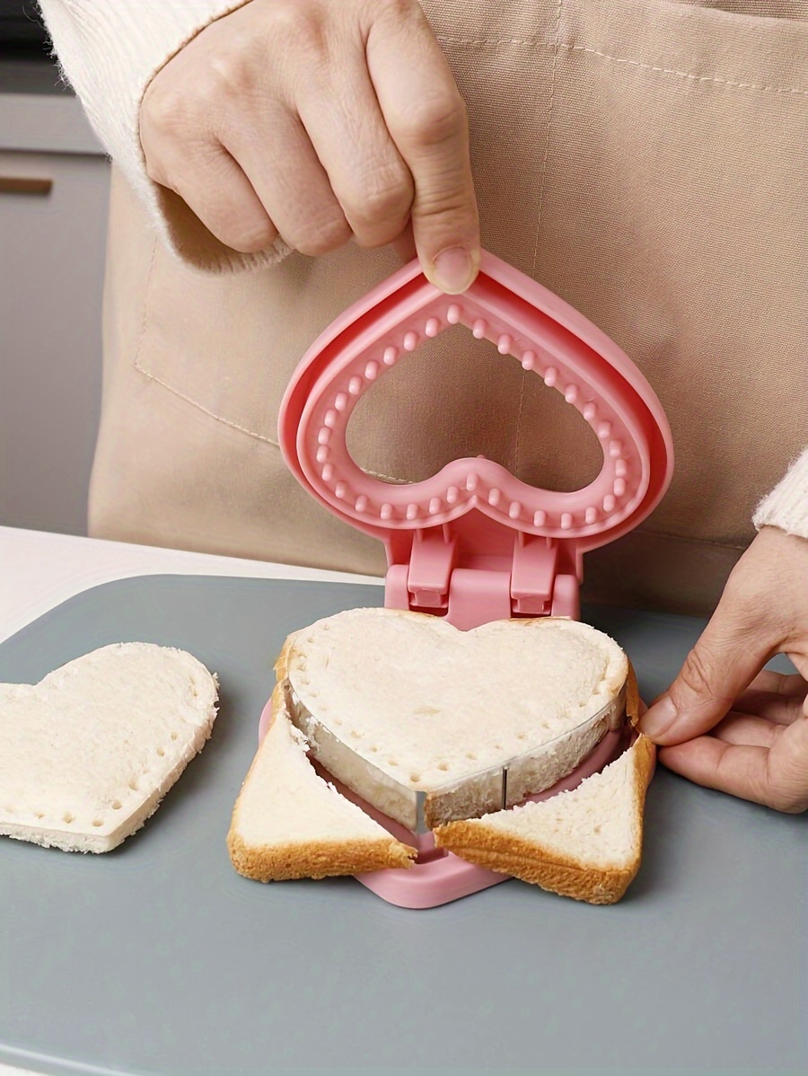 1pc stainless   shaped sandwich cutter and sealer   baking tool for lunch box decoration kitchen accessory details 8