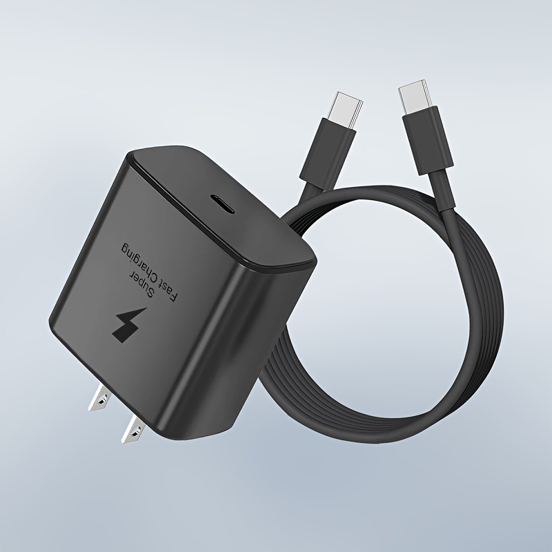 

Wall-mounted - Type C Adapter With Power-on Charging, Compatible With 110v/220v, And Us Plug For S24 Ultra/s23 Ultra/s24/s24+/s23/s23+/s22 Ultra/s22/s22+ And Other For Series Mobile Devices