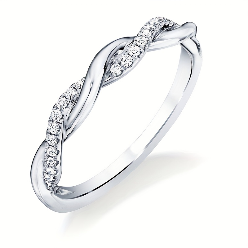 E-shop Trendige Klassische Ewigkeitsringe mit synthetischem Zirkonia für Frauen – Verlobung, Hochzeit, , Party, Jubiläum – Feiner Schmuck