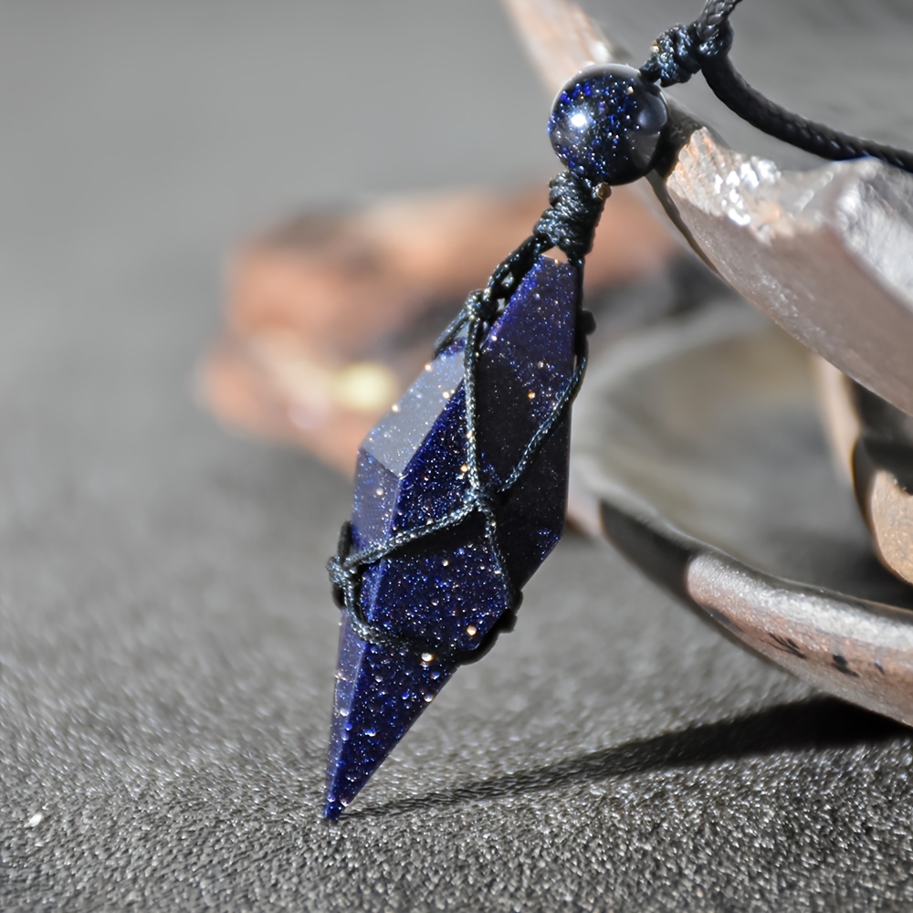Collana Pendolo In Cristallo Naturale – Piramide Di Quarzo E Onice Con Catena Argento, Per Meditazione E Guarigione