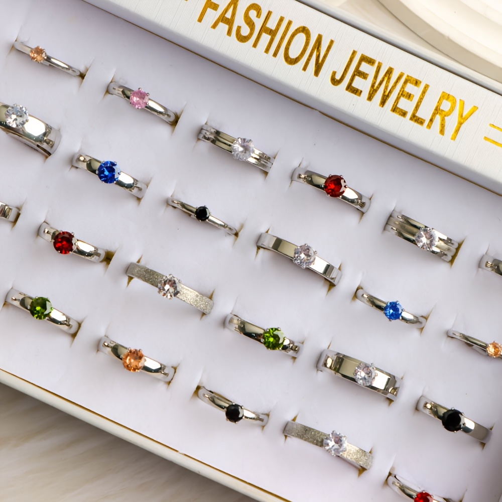 12pc Elegant Stainless Steel Rings Set for Daily Wear