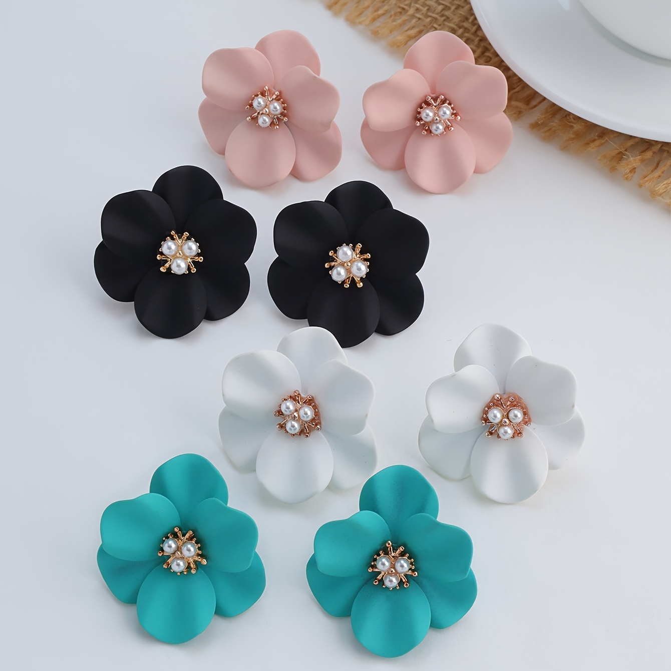 Faux Pearl Stud Earrings for Niche Ear Piercing