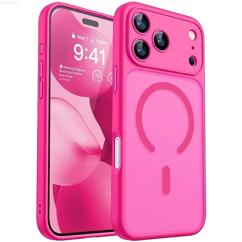 Image of Phone Case: Cteglodrix A Frosted, Semi-transparent Magnetic Case Compatible With The Iphone 17, Air, 16, 15, 14, 13, 12 Pro Max, 16 Plus, 17 Pro, 16 Pro, And Iphone 17, With Wireless Charging Support