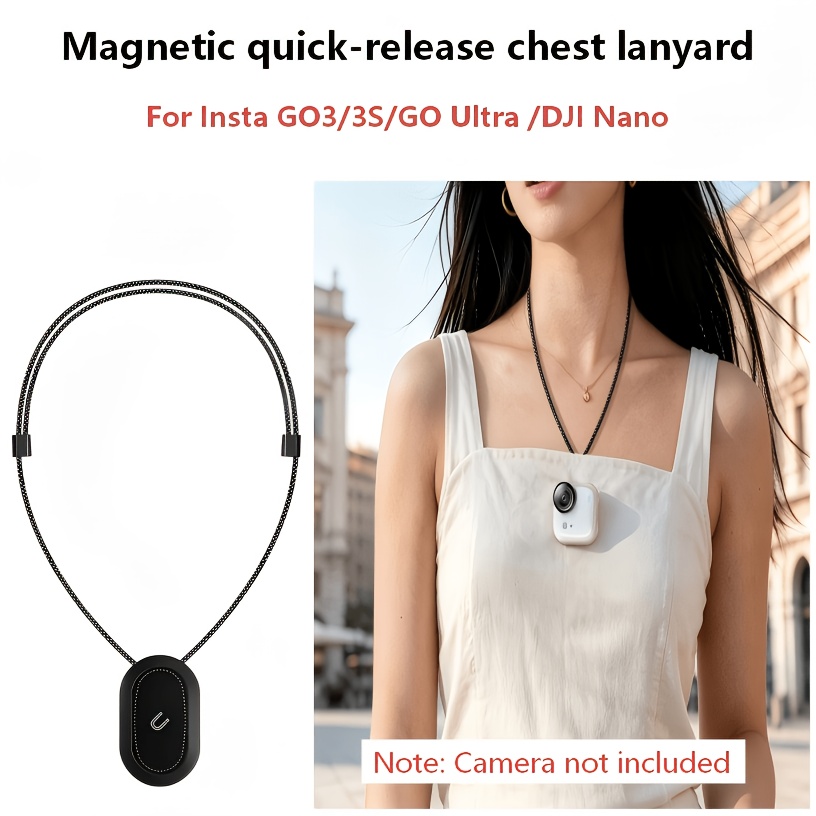 TEMU Cordón magnético de pecho para cámara de acción para DJI NANO, para Luna Ultra Additions