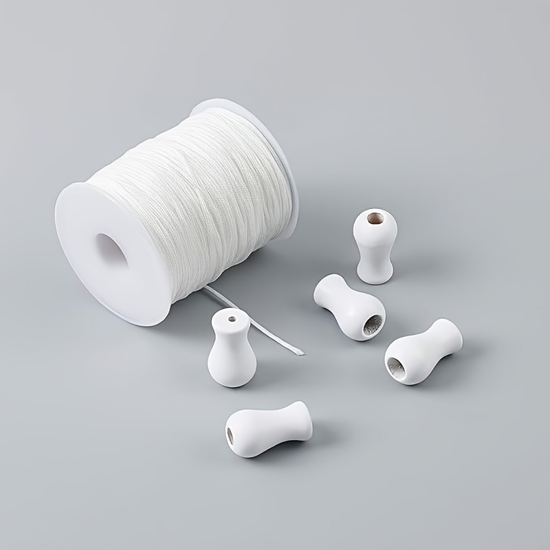 3937 inch two in   curtain cord wooden clock set 1 8  break resistant braided cord 5 white wooden positioning beads suitable for blinds roman shades gardening