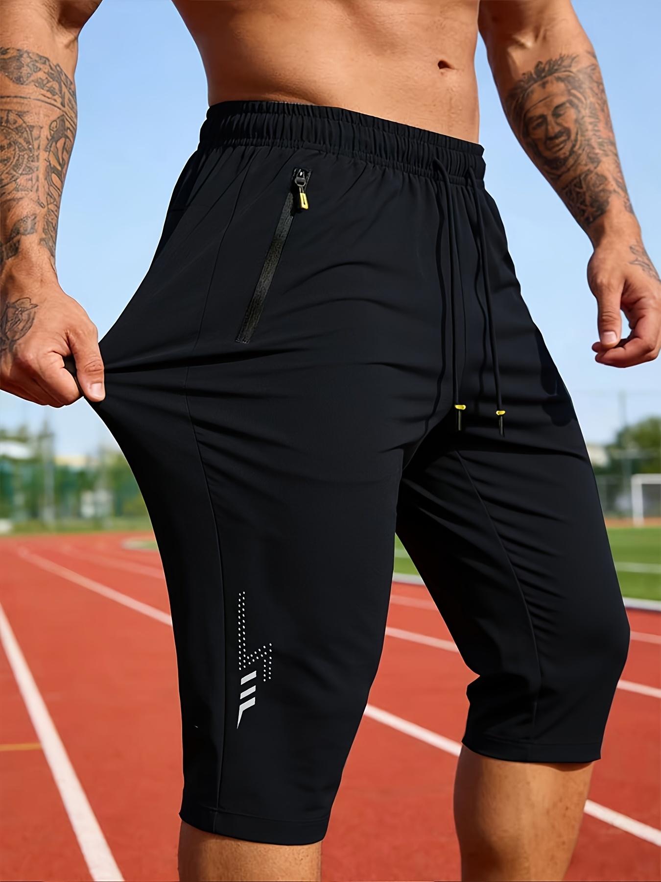 mens quick dry swim trunks lightweight breathable polyester solid color with side zipper and drawstring   summer beach pool and outdoor activities