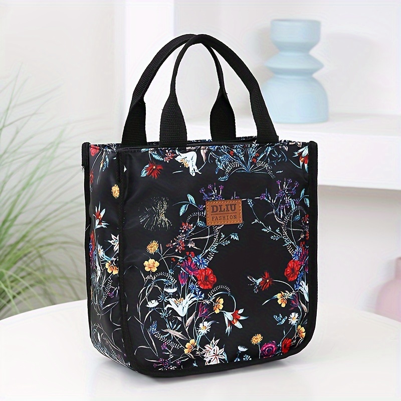 Image of Vintage Style Nylon Handbag For Wo , Fashionable Box Carrier With Fixed Shoulder Straps, Zipper Closure, Fabric Lining - Ideal For Work And Daily Use