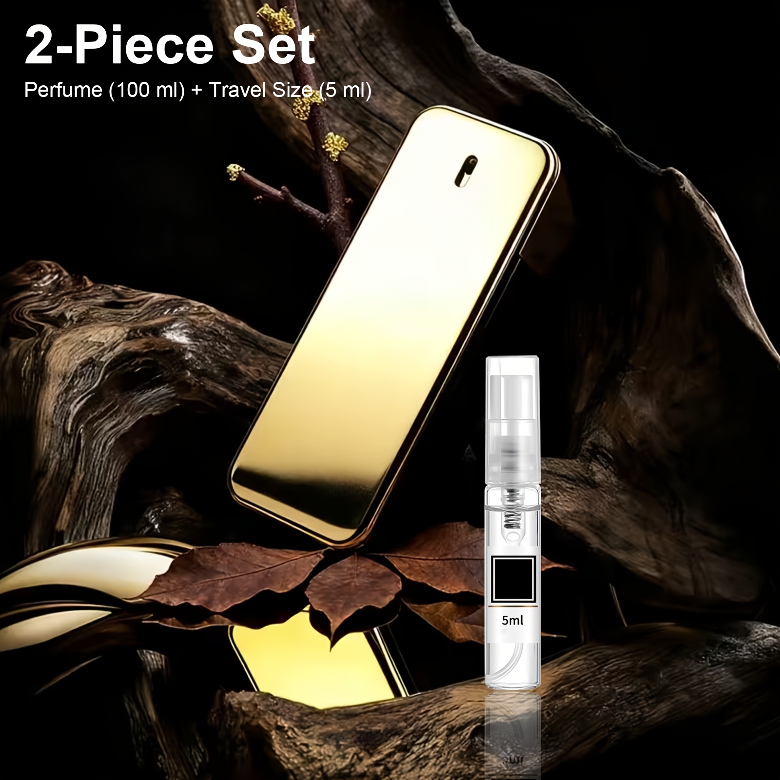 TEMU Luxury Cologne For The - 3.4fl.oz/ 100ml Elegant Oriental Fragrance Golden Travel-friendly Spray Essential Christmas Gift