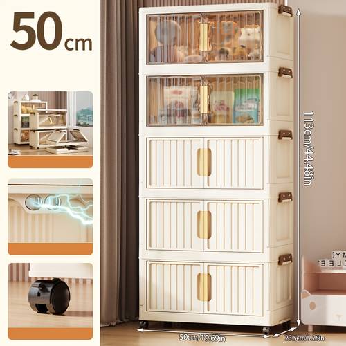 item picture 2 3 4 5 tier large capacity storage cabinet with handle rolling plastic storage bin portable wardrobe organizer and storage solution multi functional household storage and organization cabinet stackable storage drawer design suitable for storing