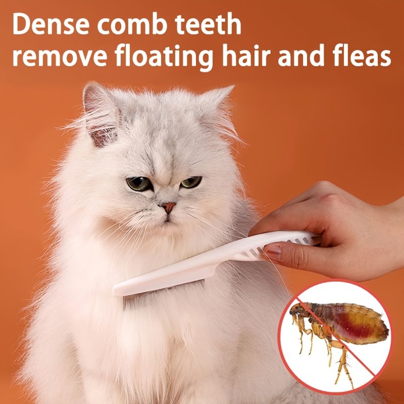 2pcs Pet Massage Comb Set, Pet Hair Removal Grooming Brush, Flea And Floating Hair Removal, One-Button Easy Loose Undercoat Removal Tool for Dogs And Cats, Pet Comb, Flea Comb