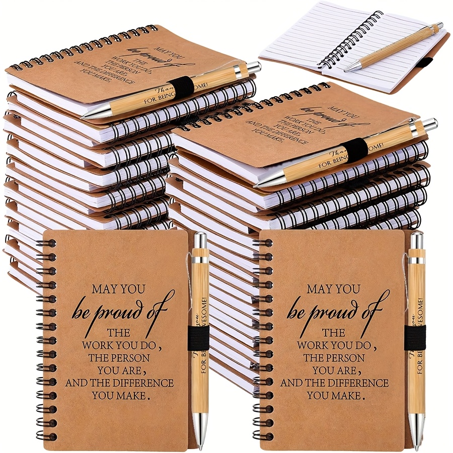 16pcs   paper notebook and ballpoint pen gift set inspirational gift for nurses teachers employee appreciation present graduation thank you gift for colleagues nurse teacher   spiral notebook with to do list planner diary