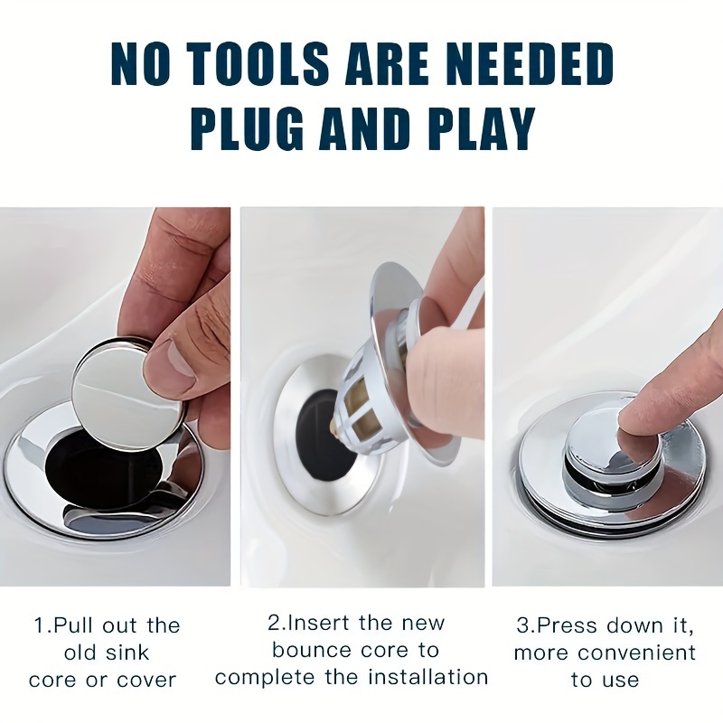 Bouchon Vidange Baignoire Anti-obstruction - Pour Lavabo Et évier, Réglable, Facile à Installer
