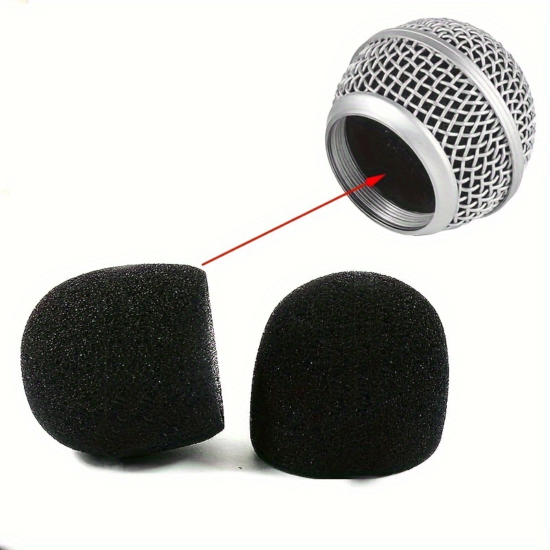 

2pcs Chic Rain Studio Microphone Foam Covers - Compatible With Sm58, Slx24, Pgx24, Pg58, Beta58a - Usb Type-c, Protective Inner-foam Windscreen Caps For