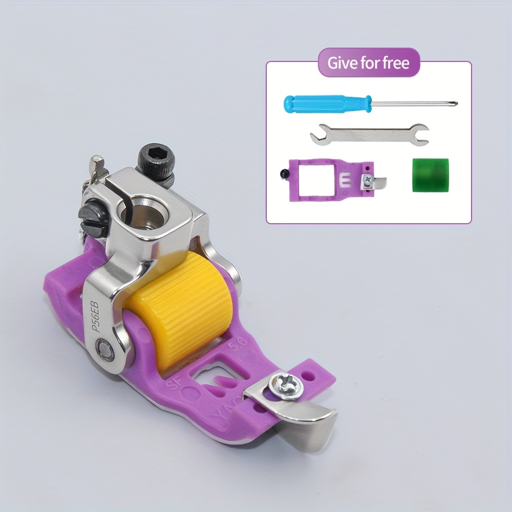 TEMU P56eb New Adjustable Sewing Machine Roller Presser Foot Set, Sewing Machine Roller Presser Foot, Sewing Machine Cover Sewing Three-needle