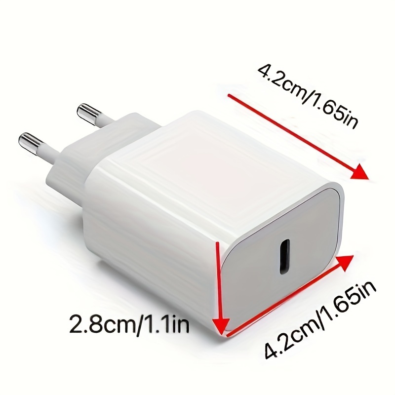Bolizma 10W 5V2A Chagrer, USB-C Charger, Safe Charging, Convenient Travel charger, Support iPhone 14/15, Samsung, XIaomi, Vivo, Huawei, iPad, Sony, and more, Travel Friendly, European plug
