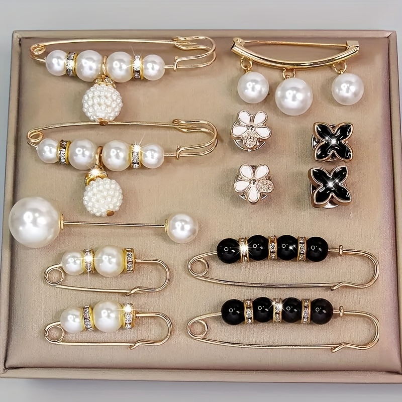 

12pcs Brooch Set - Brooches & For , , - -, Pin, , Hat, Pin, Clothing Decoration Accessories