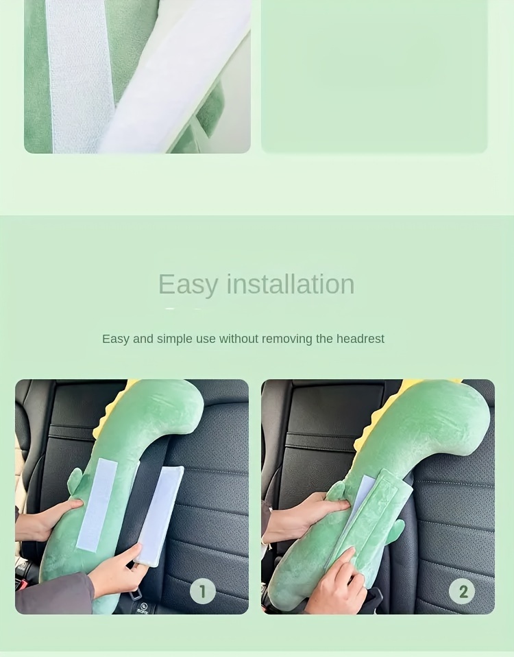 soft plush unicorn dinosaur car seat belt covers comfortable shoulder pads safety   couples ideal gift material car interior accessories Product details 8