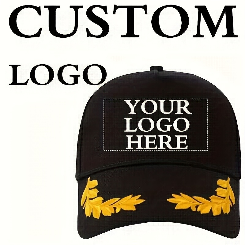 TEMU Customizable Baseball Cap - Personalized Text/logo, Lightweight And Breathable For Men And Women, Machine Washable, Outdoor Sports, Casual Wear,