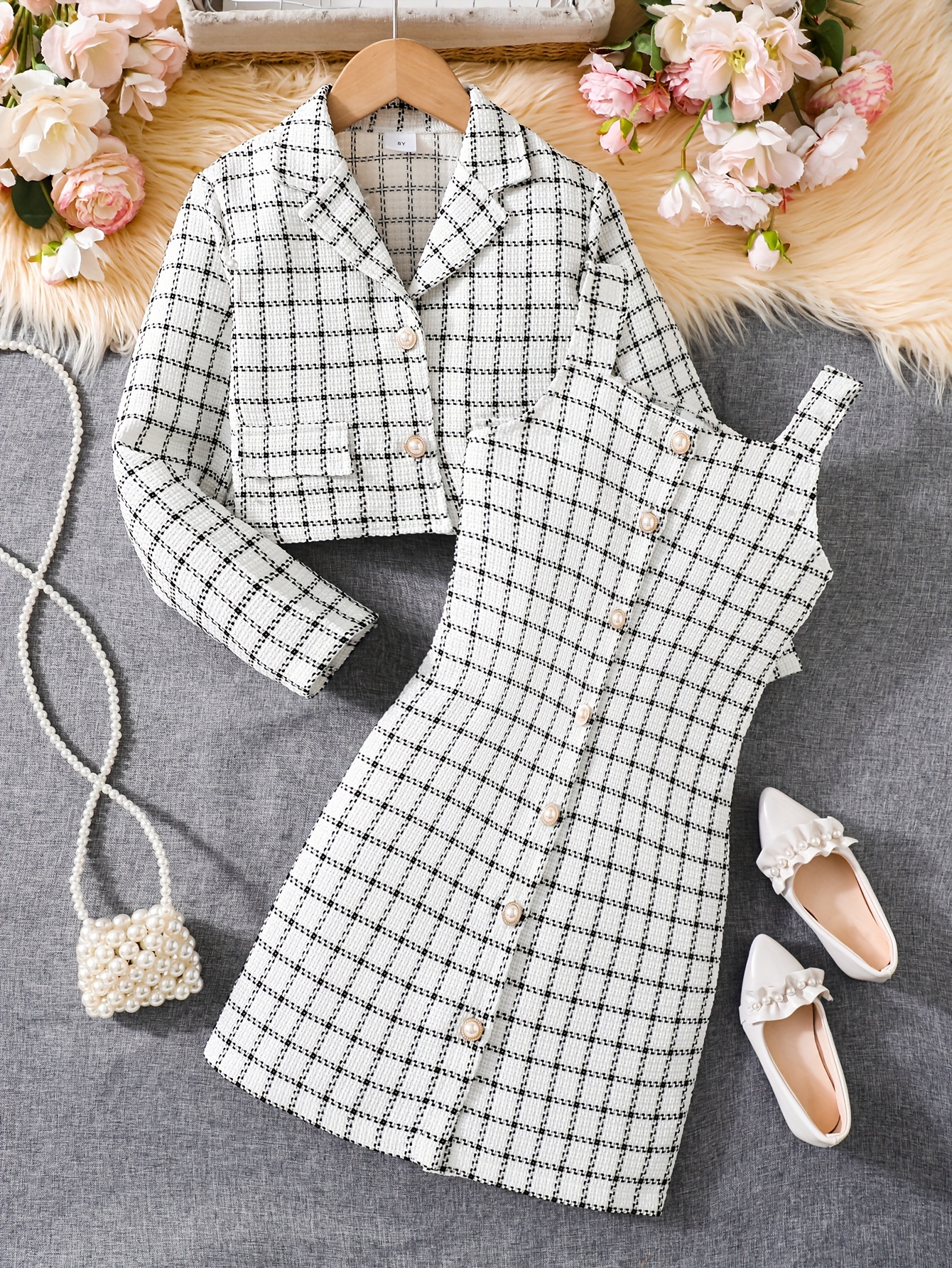 New fashion sweet knit suspender dress