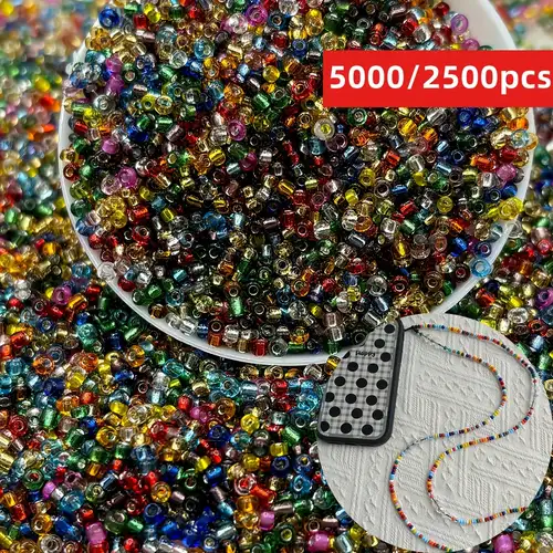 4000pcs Tiny Glass Beads – 2-3mm Round Smooth Loose Beads For Crafts & Jewelry (Multi-Color)