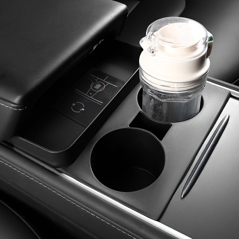 

For Tesla Model 3/y Silicone Cup Holder Insert - Center Console Drink & Storage Slot Accessory, For Tesla Cup Holder