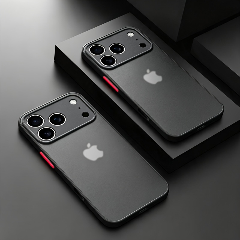 Phone Case - Luxury Matte Armor Shockproof Phone Case Suitable For Iphone 17 Pro Air 16 15 14 13 12 11 Xs Xr 12mini 13mini -thin Translucent Hard Pc Back Cover