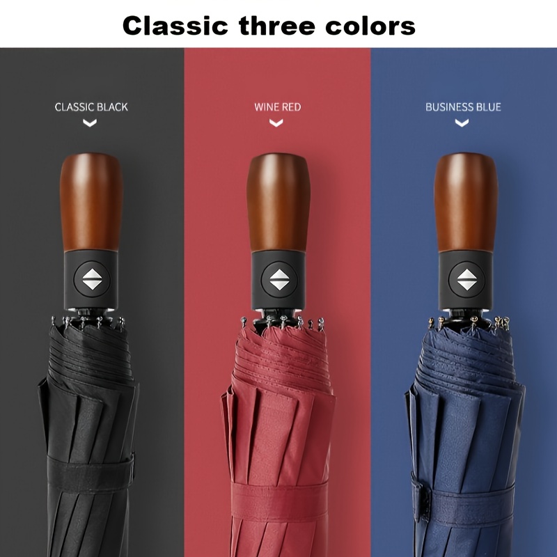 

Premium Business Style Umbrella - 20-rib Durability, Auto-open, Fiberglass Frame, Windproof & Waterproof