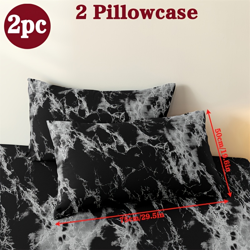 

2pcs Geometric Print Pillowcases, Polyester Microfiber, Soft Breathable, Machine Washable, With Envelope Closure, For Home Bedding Accessory (no Pillow Insert)