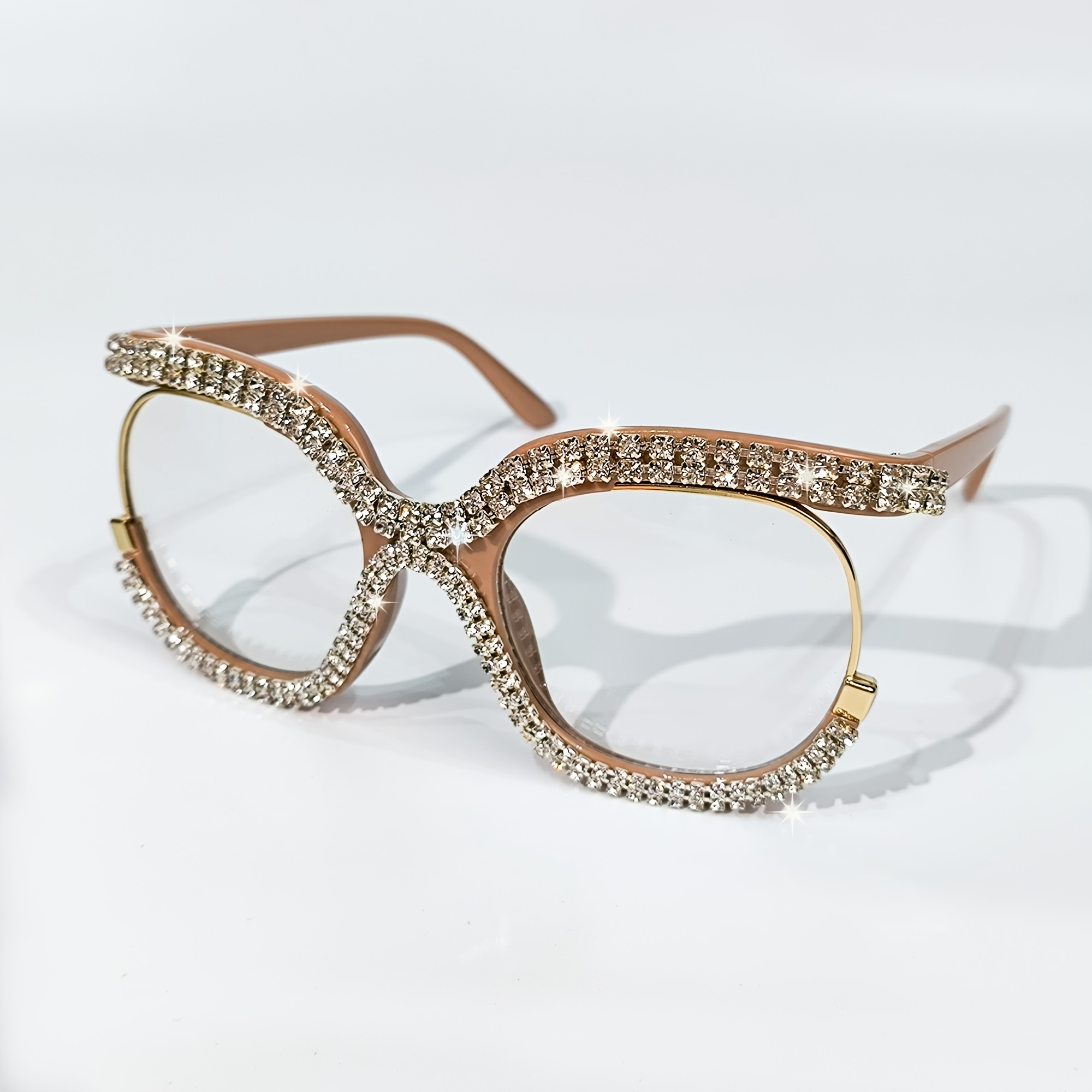 owl frame clear lens glasses shiny glasses Temu United Kingdom