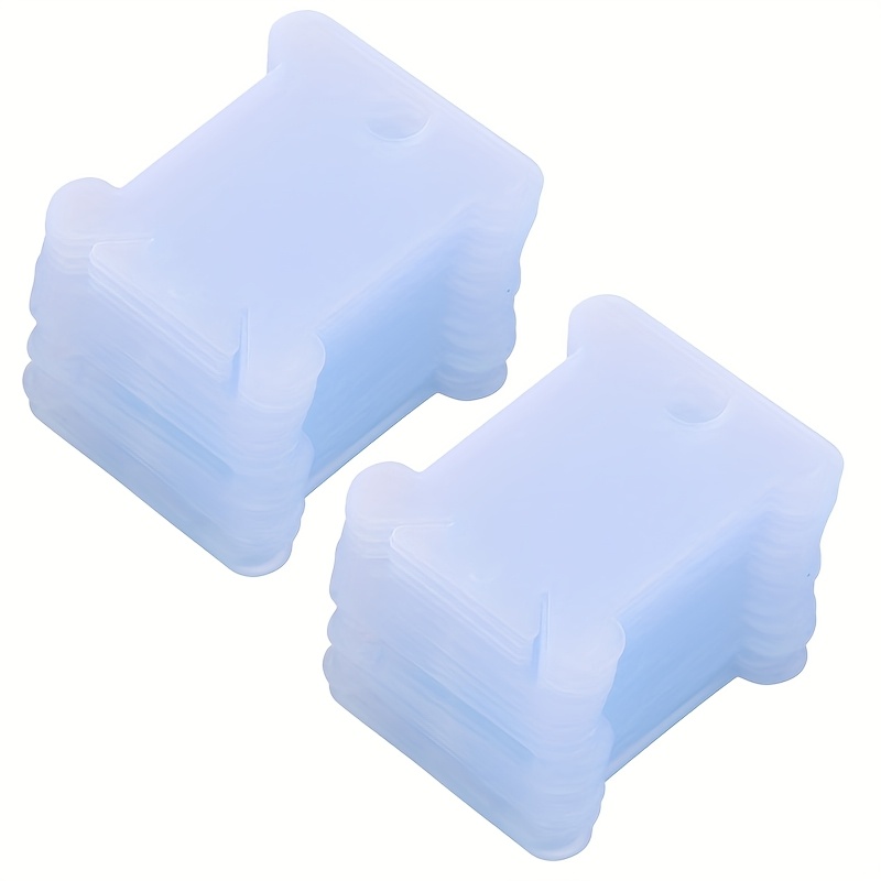 100 Bobines En Plastique Pour Fil à Broder/canette - Couleur Bleue - Marque Uxcell