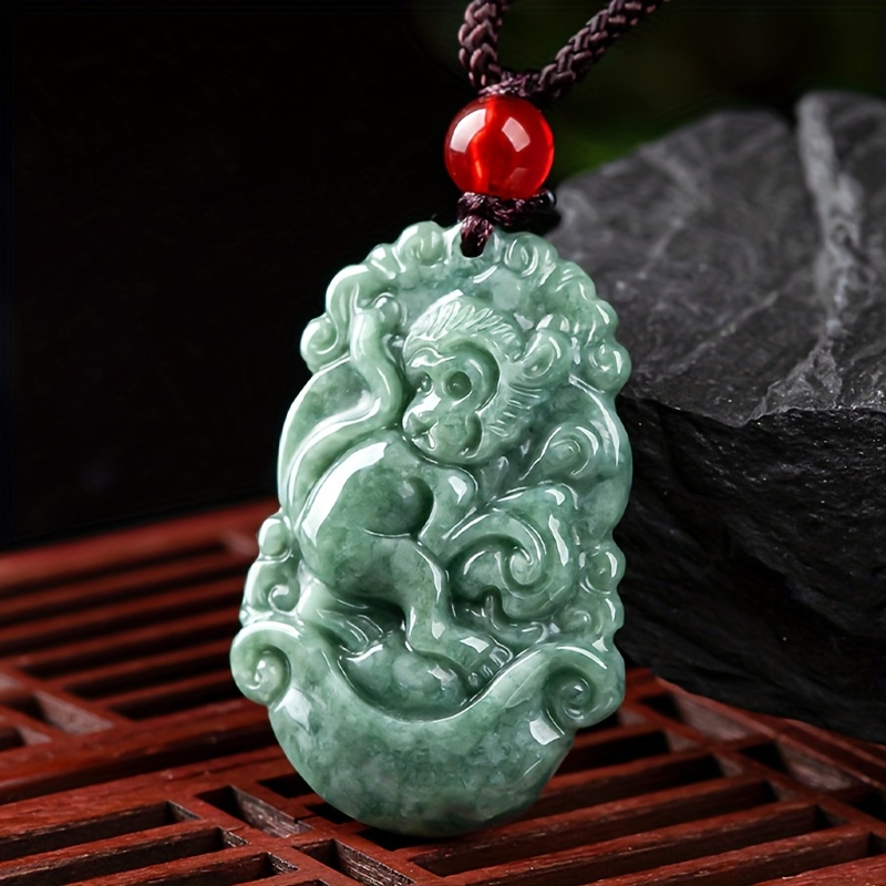 Natural Stone Zodiac Pendant Necklace, Hand Carved, Unisex
