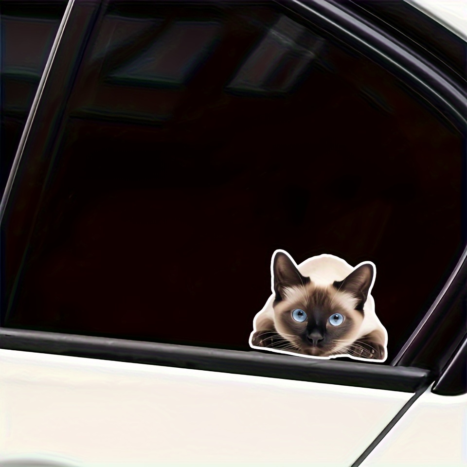 Leyland Designs Siamese Cat Vinyl Sticker - 5" Outdoor Rated Decal For Cars, Laptops, Windows