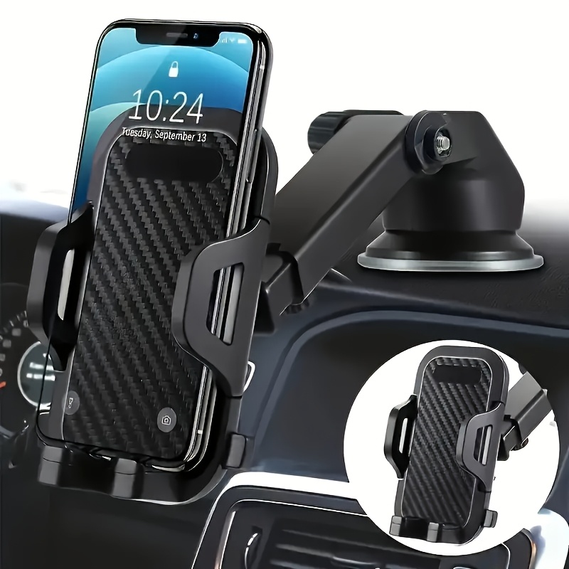 

2024 Latest Car Phone Holder, , 270 Degree Head, Suction Cup Instrument Panel Holder, Abs Material Soft Car Phone Holder - Universal 2-in-1 Smartphone Holder Fixture