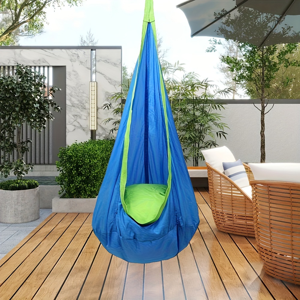 

Portable Parachute Fabric Chair Set With Inflatable Cushion - Vibrant , Nylon Swing Bed For Indoor/outdoor Use, Ideal For Patio And Garden Relaxation, Hammocks For Outside