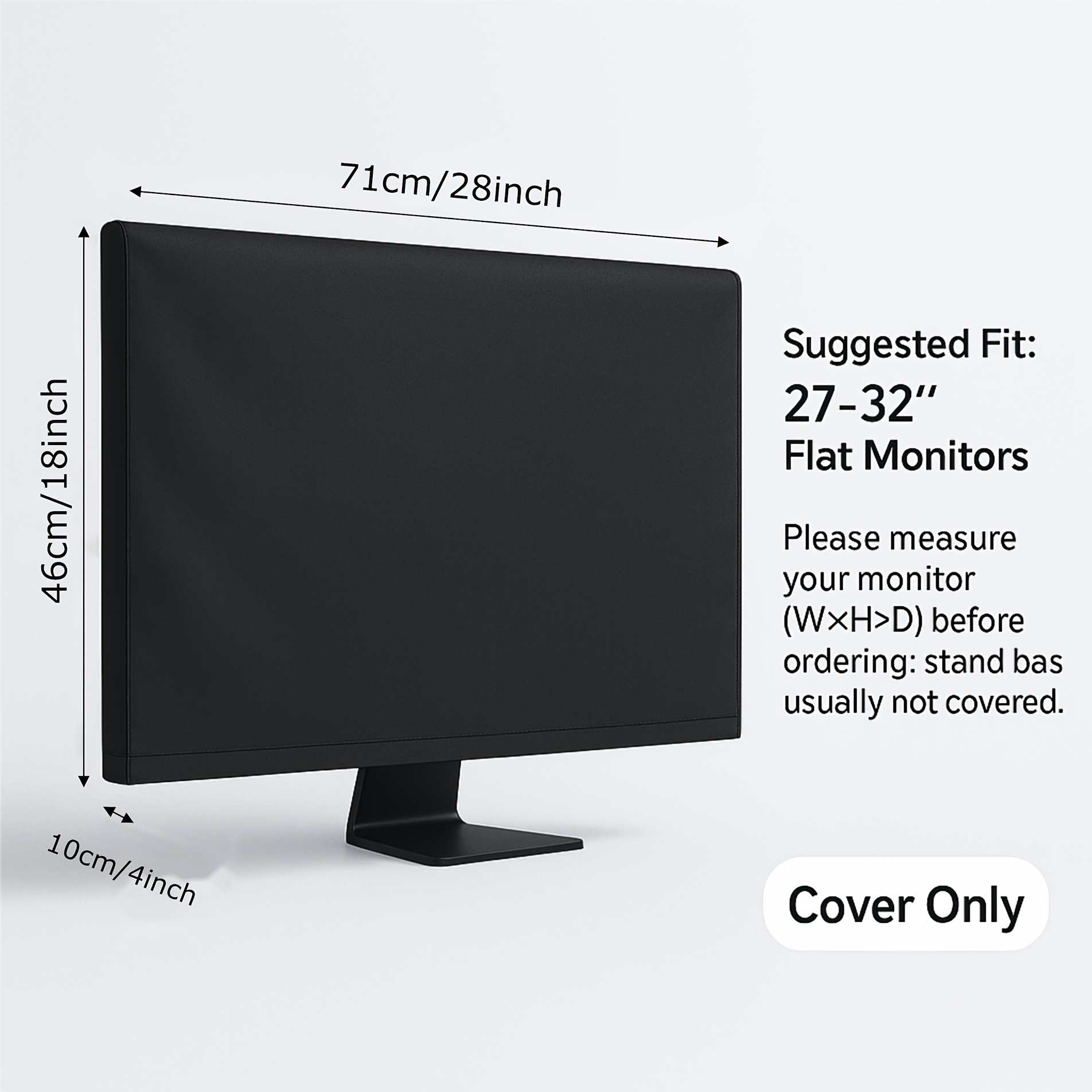 E-shop Universelle Monitor-Staubschutzhülle für Computer-Monitor, Desktop-PC-Display TV, staub- antistatische Schutzhülle, passend für 24-, 27-, 28-,