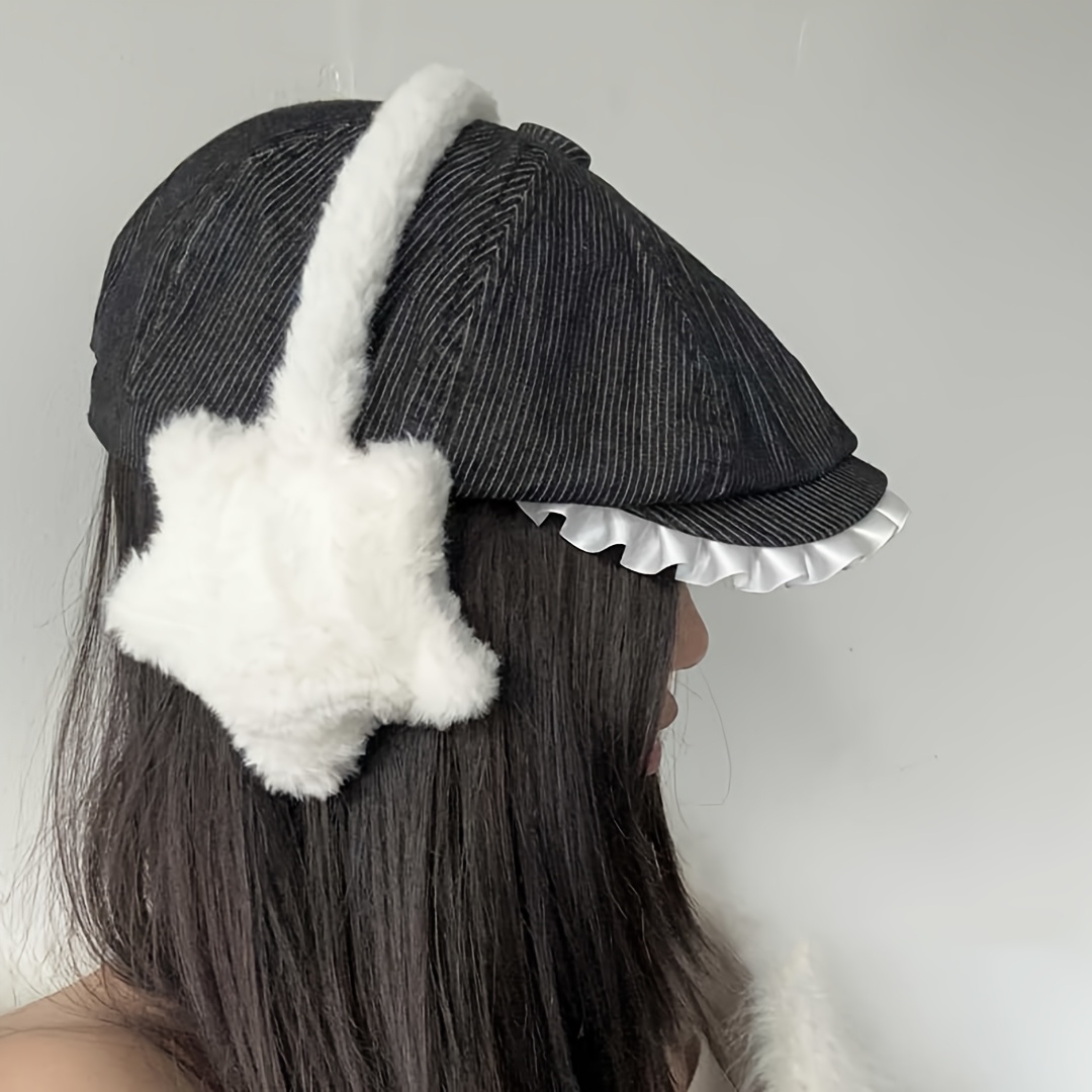 TEMU 1pc Women's Fashion Cute Korean Style Star Ear Muffs, Ear Muffs Suitable For Cycling, Suitable For Cold Weather, Autumn/winter