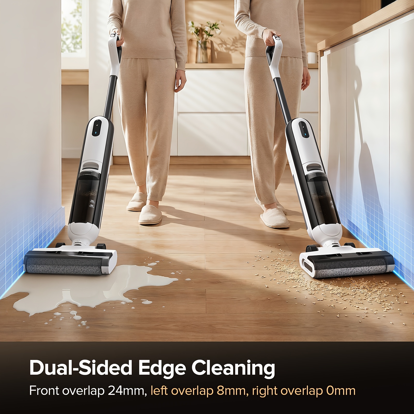 Image of Lubluelu 18kpa Cordless Wet Dry Vacuum Mop Combo, Self-cleaning Floor Washer, 33-minute , Dual- Cleaning, Anti- Brush, Large Water Tank, Whole-house Cleaner For Hard Floors, Pet Hair & Kids Homes