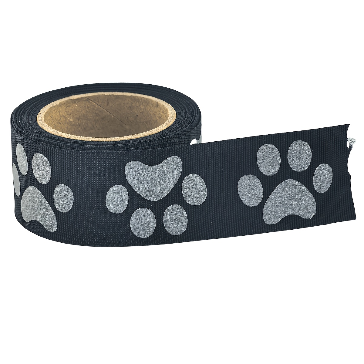 Image of Footprint Sewn Reflective Webbing Ribbon Trim Strips Sew On In 3 Colors 1.18inch X 118.11inch/roll