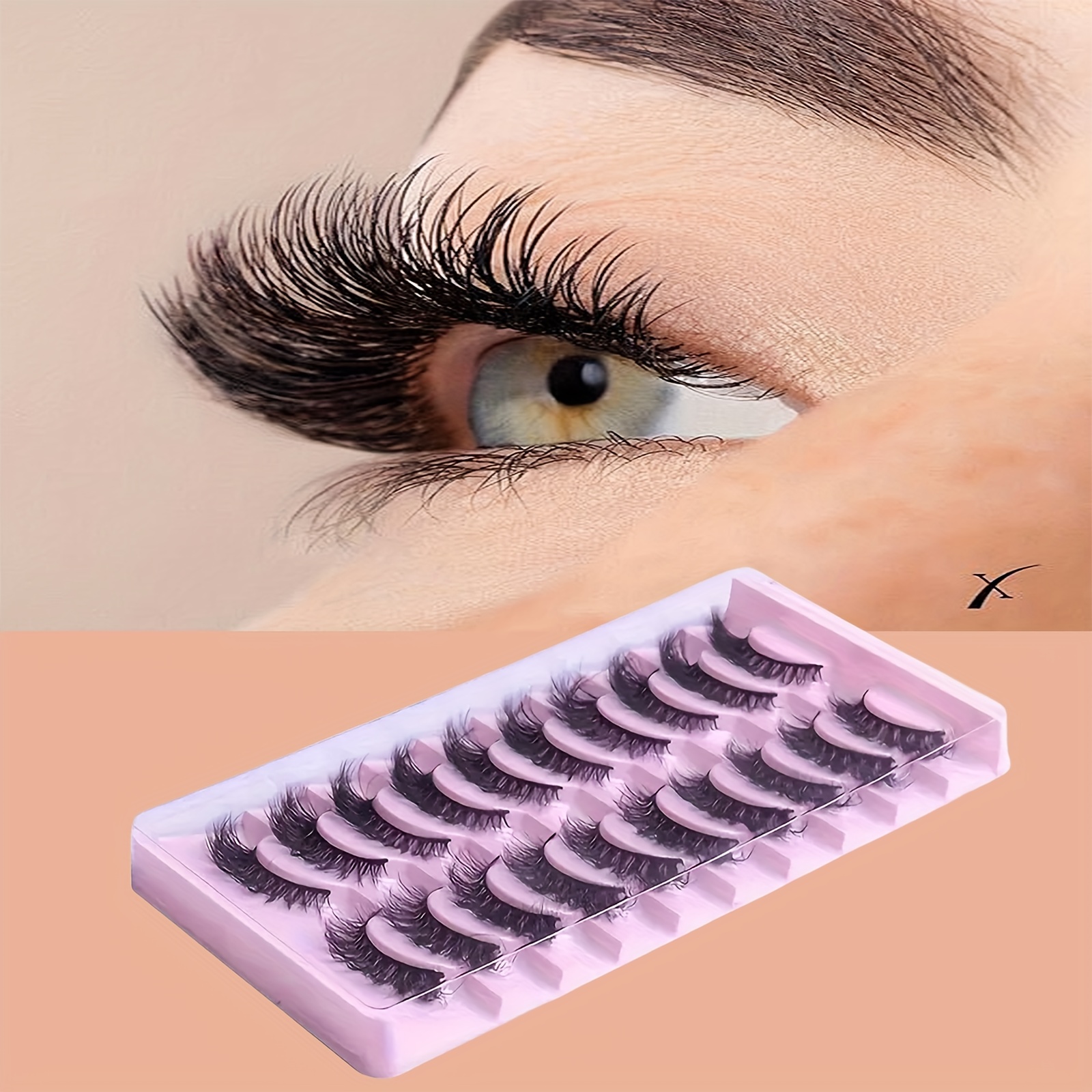 

10 Pairs Premium Fluffy Faux Mink False Eyelashes - Volume-boosted, Naturally Full & Dramatic Cat Eye Style - Luxurious, Lightweight & Reusable For A Flawless Finish