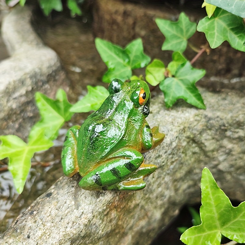 

1pc Lifelike Frog Figurine For Aquariums - Abs Resin, Perfect For Amphibian Habitats & Diy Fish Tank Decor Pet Frog Accessories Accessories For Aquarium