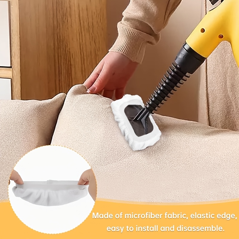 4 pack microfiber steam mop replacement pads reusable and washable compatible with most handheld steam cleaners for home cleaning details 2